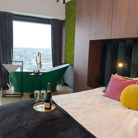 Appartement Urban Global Skyline 26th Floor - Air Condition - Free Garage Katowice